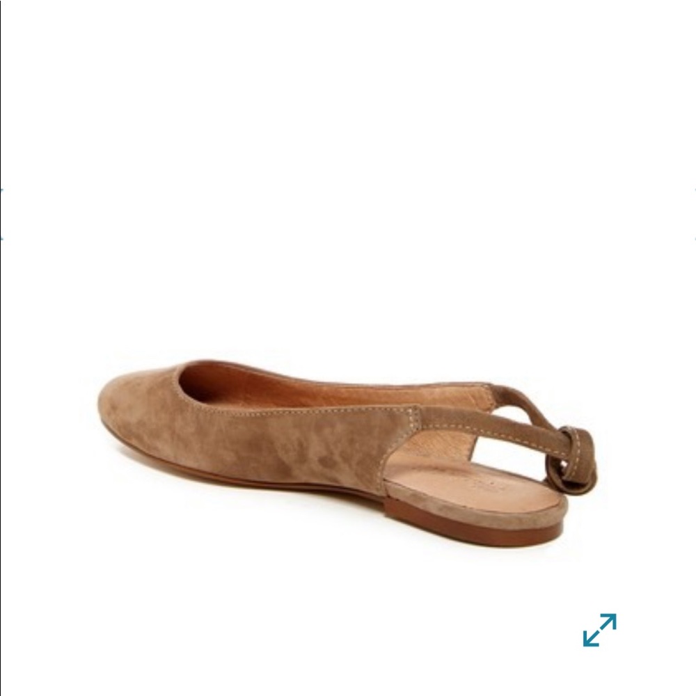 Madewell Ankle Wrap Flats, Otter, Size 7